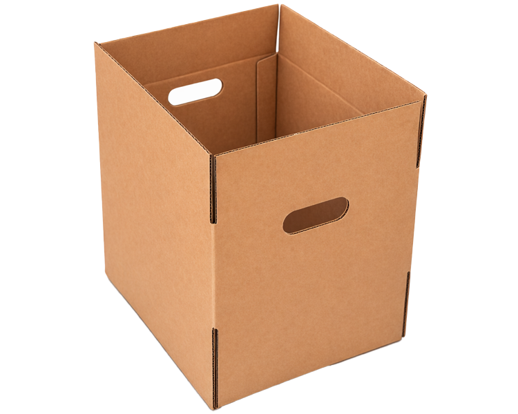 Box tote corrugated dengan handle